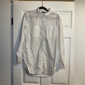 Athleta White Button-Down Long Sleeve Shirt